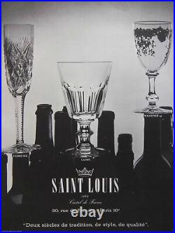 Anciennes 6 Verres Digestif En Cristal Taille Cotes Plates Caton St Louis 1900