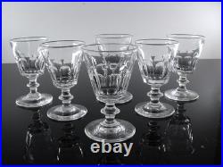 Art Deco 6 Verres Digestif En Cristal Taille Cotes Plates Caton St Louis Art Deco 6 Verres Digestif En Cristal Taille Cotes Plates Caton St Louis