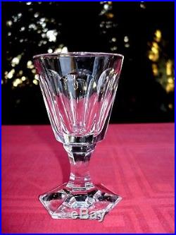 Baccarat Saint Louis 6 Verres A Vin Cristal Taillé Cotes Plates 19ème Xixème Ba