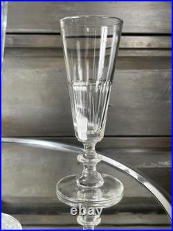 Baccarat Saint Louis 6 Verres Champagne Flutes Cristal Modèle Caton French Glass