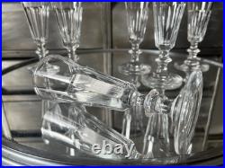 Baccarat Saint Louis 6 Verres Champagne Flutes Cristal Modèle Caton French Glass