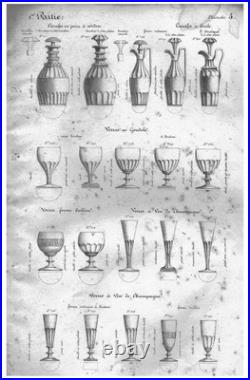 Baccarat Saint Louis 6 Verres Champagne Flutes Cristal Modèle Caton French Glass