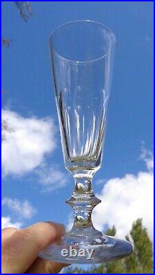 Baccarat Saint Louis Caton Flutes A Champagne Cristal Taillé Côtes Plates 19ème