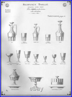 Baccarat Saint Louis Caton Verres A Vin Cristal Taille Cotes Plates 19eme XIX C Baccarat Saint Louis Caton Verres A Vin Cristal Taille Cotes Plates 19eme XIX C