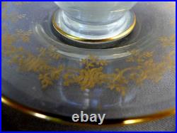Baccarat Saint Louis service de Nuit Cristal gravé doré XIX ème parfait état 22c