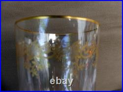 Baccarat Saint Louis service de Nuit Cristal gravé doré XIX ème parfait état 22c