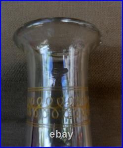 Baccarat Saint Louis service de Nuit Cristal gravé doré XIX ème parfait état 22c