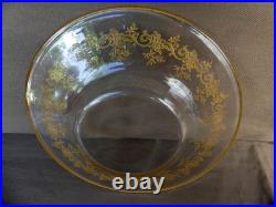 Baccarat Saint Louis service de Nuit Cristal gravé doré XIX ème parfait état 22c