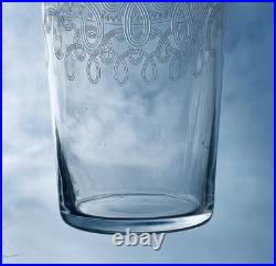 Baccarat St Louis 6 Flat Tumbler Glasses Verre Gobelet Cristal Grave Art Nouveau