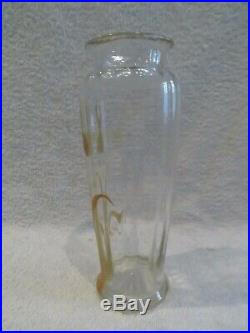 Beau vase art nouveau 1900 iris doré cristal saint louis crystal Vase 20,3cm v69