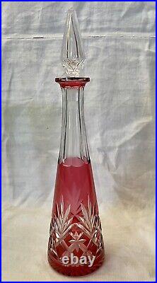 Belle Carafe En Cristal De St Louis Massenet Couleur Rouge