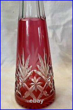 Belle Carafe En Cristal De St Louis Massenet Couleur Rouge