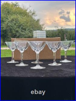 Belle Serie De 6 Coupes A Champagne En Cristal De Saint Louis Modele Cerdagne