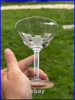 Belle Serie De 6 Coupes A Champagne En Cristal De Saint Louis Modele Cerdagne