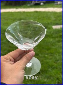 Belle Serie De 6 Coupes A Champagne En Cristal De Saint Louis Modele Cerdagne