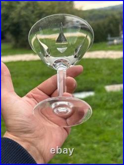 Belle Serie De 6 Coupes A Champagne En Cristal De Saint Louis Modele Cerdagne