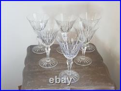 Belle Serie De 6 Grands Verres En Cristal De Saint Louis Modele Buckingham
