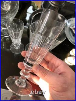 Belle Série de 4 Flutes Champagne Cristal Saint Louis