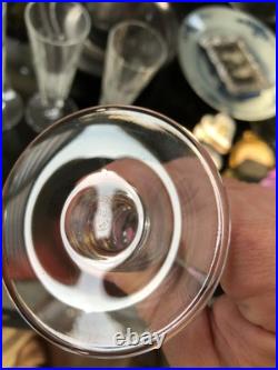 Belle Série de 4 Flutes Champagne Cristal Saint Louis