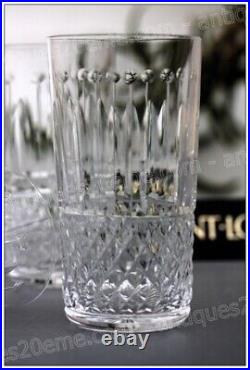 Boîte de 6 chopes à whisky en cristal de St Louis Tommy Long drink glasses