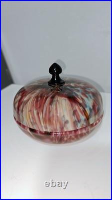 Bonbonnière cristal coloré Art Verrier Saint Louis