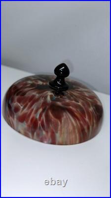 Bonbonnière cristal coloré Art Verrier Saint Louis