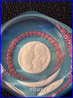 Boule presse papier 2500 ans monarchie Iranienne cristal de Saint Louis