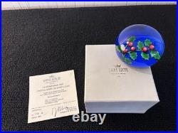 Boule presse papier houx cristal de Saint Louis Numéroté 138/250