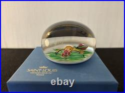 Boule presse papier série' ophrys bleu' cristal de Saint Louis Numéroté Boule presse papier série' ophrys bleu' cristal de Saint Louis Numéroté