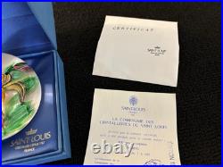 Boule presse papier série' ophrys bleu' cristal de Saint Louis Numéroté Boule presse papier série' ophrys bleu' cristal de Saint Louis Numéroté
