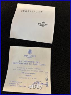 Boule presse papier série' ophrys bleu' cristal de Saint Louis Numéroté Boule presse papier série' ophrys bleu' cristal de Saint Louis Numéroté