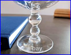 Bubbles cristal Saint Louis. 6 coupes / coupelles sur pied. Carton d'origine