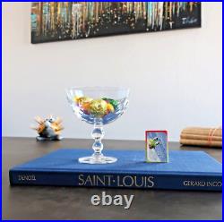 Bubbles cristal Saint Louis. 6 coupes / coupelles sur pied. Carton d'origine