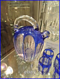 CARAFE et 8 VERRES CRISTAL SAINT-LOUIS Overlay Avant 1930 Art Table 19MAG 25/03