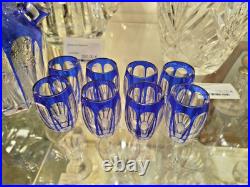 CARAFE et 8 VERRES CRISTAL SAINT-LOUIS Overlay Avant 1930 Art Table 19MAG 25/03