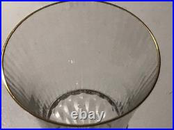 CRISTAL DE ST LOUIS 6 GRANDS VERRES À EAU MODÈLE APOLLO LISERET OR lot 2