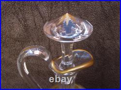 CRISTAL SAINT LOUIS CARAFE-THISTLE. Modèle Callot Cristal Doré à Vin 38,5 cm CRISTAL SAINT LOUIS CARAFE-THISTLE. Modèle Callot Cristal Doré à Vin 38,5 cm