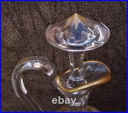 CRISTAL SAINT LOUIS CARAFE-THISTLE. Modèle Callot Cristal Doré à Vin 38,5 cm