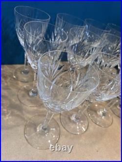 CRISTAL ST LOUIS 12 VERRES À EAU MODÈLE CHANTILLY Hauteur 18,5 Cm