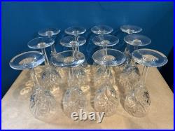 CRISTAL ST LOUIS 12 VERRES À EAU MODÈLE CHANTILLY Hauteur 18,5 Cm
