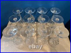 CRISTAL ST LOUIS 12 VERRES À EAU MODÈLE CHANTILLY Hauteur 18,5 Cm