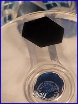 CRISTAL ST LOUIS 6 ANCIENS GRANDS VERRES À VIN COULEUR H 20 cm