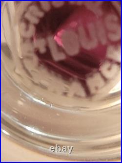 CRISTAL ST LOUIS 6 ANCIENS GRANDS VERRES À VIN COULEUR H 20 cm