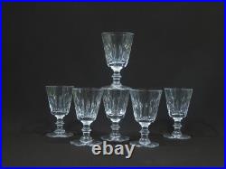 CRISTAL de ST LOUIS, SAINT LOUIS, SIX BEAUX VERRES à VIN ANCIENS