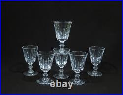 CRISTAL de ST LOUIS, SAINT LOUIS, SIX BEAUX VERRES à VIN ANCIENS