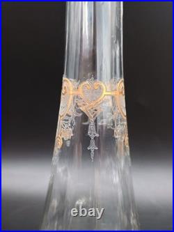 Carafe 8 verres cristal verre gravé dorure Napoléon III XIXè Baccarat St Louis