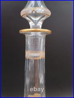 Carafe 8 verres cristal verre gravé dorure Napoléon III XIXè Baccarat St Louis