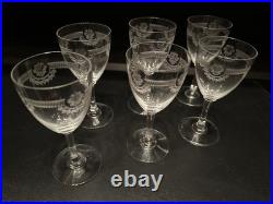 Carafe Avec 6 Verres en Cristal de Saint Louis modèle MANON Datant Des Années 30