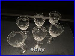 Carafe Avec 6 Verres en Cristal de Saint Louis modèle MANON Datant Des Années 30