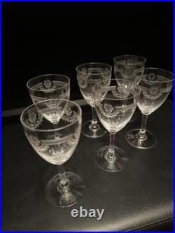 Carafe Avec 6 Verres en Cristal de Saint Louis modèle MANON Datant Des Années 30